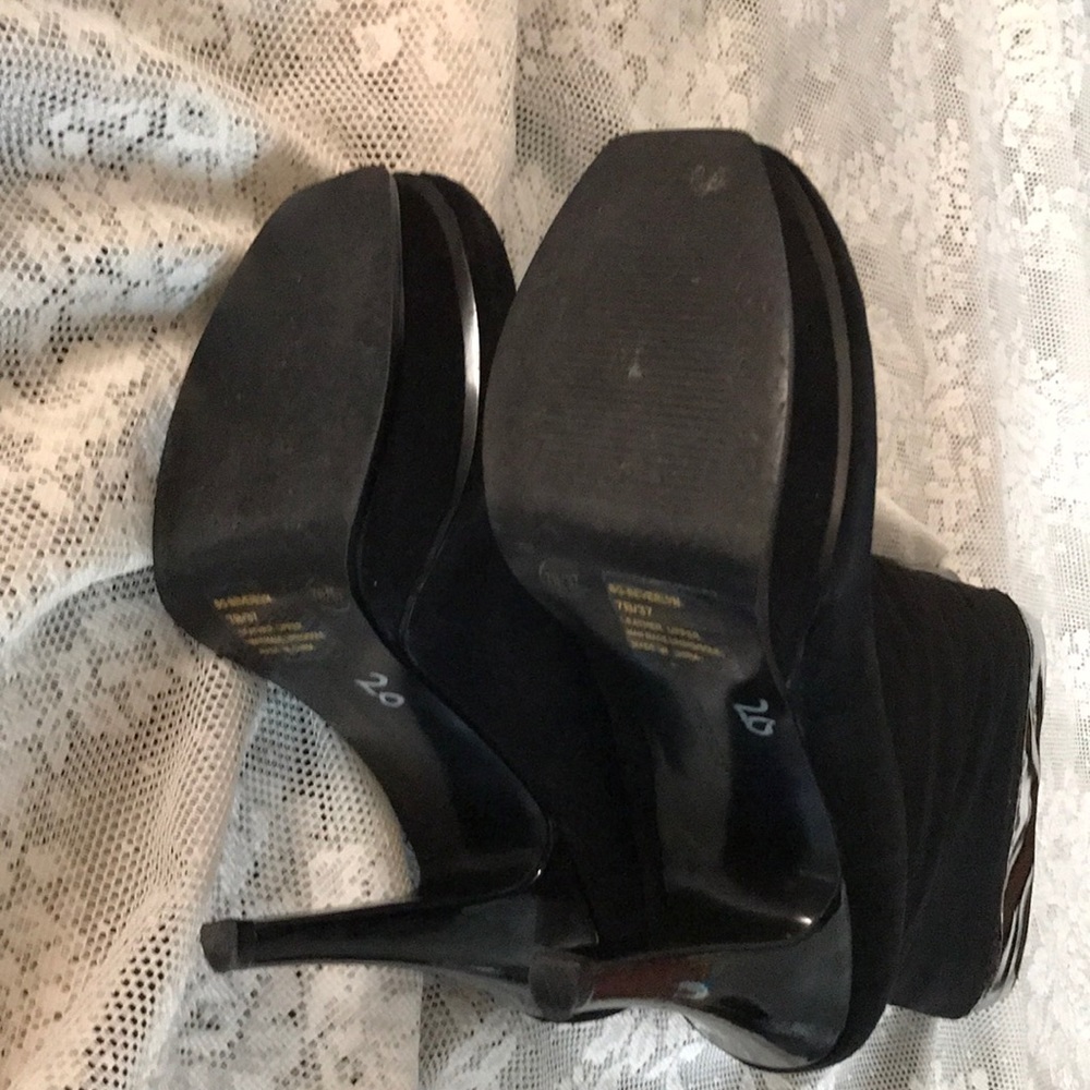 BCBG LEATHER SUEDE PLATFORM BOOTS - Picture 9 of 12